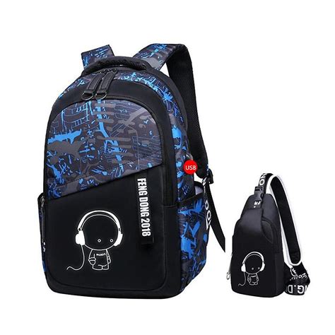 Boys School Bags Waterproof School Backpack For Teenagers Fruugo Uk