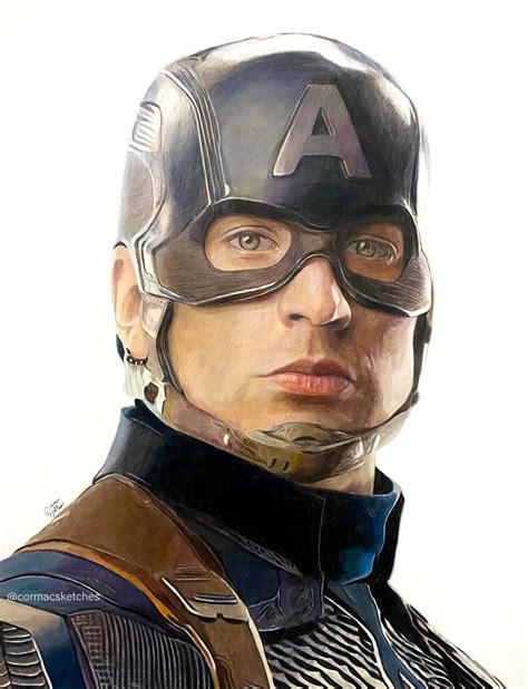 My Pencil Drawing Of Captain America Rdrawing