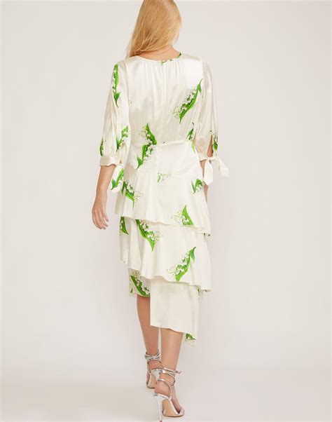 Cynthia Rowley Silk Florence Lily Of The Valley Dress Lyst