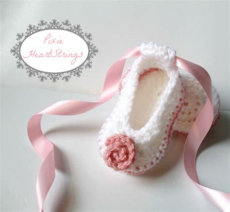 Crocheted Baby Ballet Slippers By Pixie Heartstrings Baby Ballet