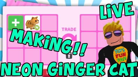 Neon Ginger Cat Making At 60 Likes In Adopt Me Come And Join Live