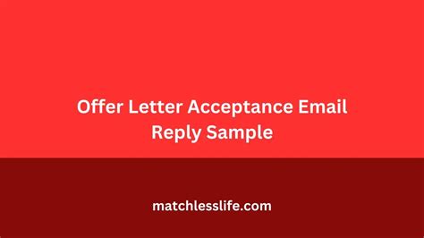 42 Offer Letter Acceptance Email Reply Sample For Accepting Job Offers