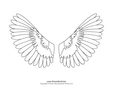 Angel Wings Template – Tim’s Printables