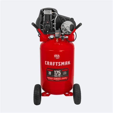 Craftsman 30 Gallon 175 Oil Lubricated Portable Air Compressor In The