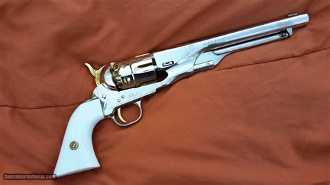 Pietta 1860 Revolver 44 Cal Beautifully Nickle Plated