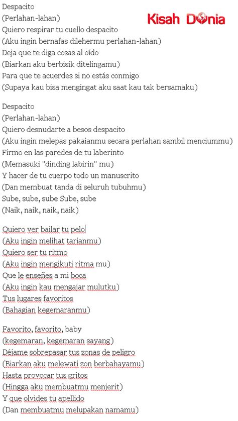 Berikut lirik d word by dan terjemahan milik starboi feat. Arti Lirik Despacito | Video Bokep Ngentot