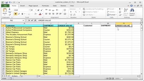 Excel Creating A Criteria Range For Excel Advanced Filters Youtube