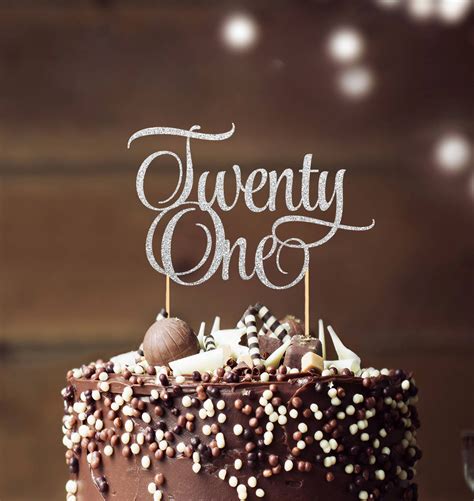 21 21st Birthday Cake Topper Twenty One Cake Topper Etsy Uk Birthday Cake Toppers 21st