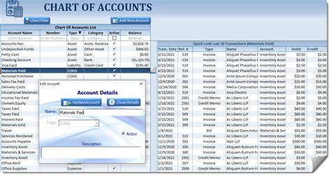 Chart Of Accounts Excel Books Riset
