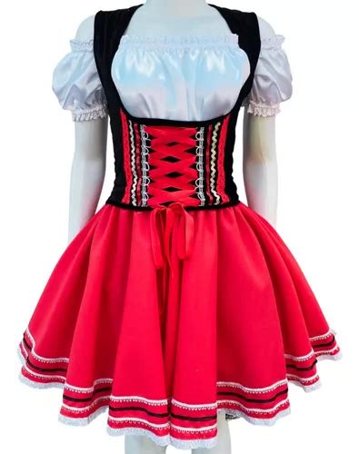 Traje Frida Vestido Alemão Oktoberfest Festa Cerveja Alemã Parcelamento Sem Juros