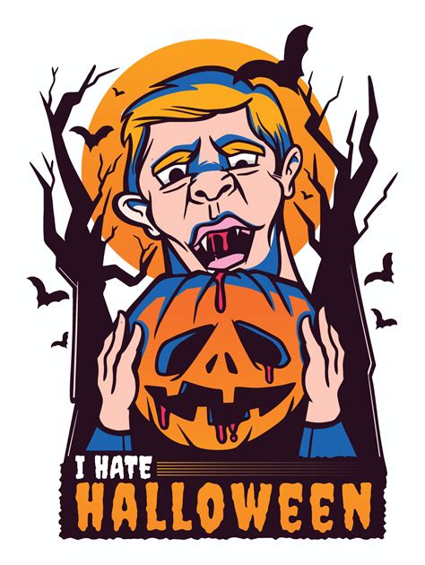 I Hate Halloween Sticker Vulgrco