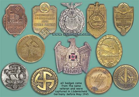 Nazi Badges Mostly By Assmann Of Luedenscheid