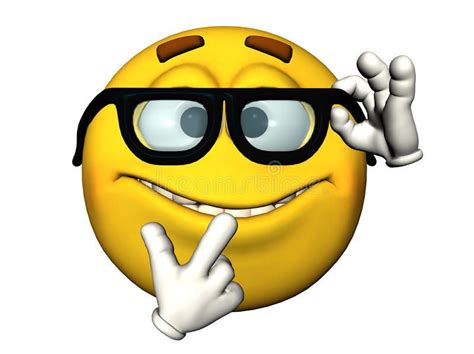 Nerd Face Emoji Clever Emoticon With Glasses Vector Image Gambaran