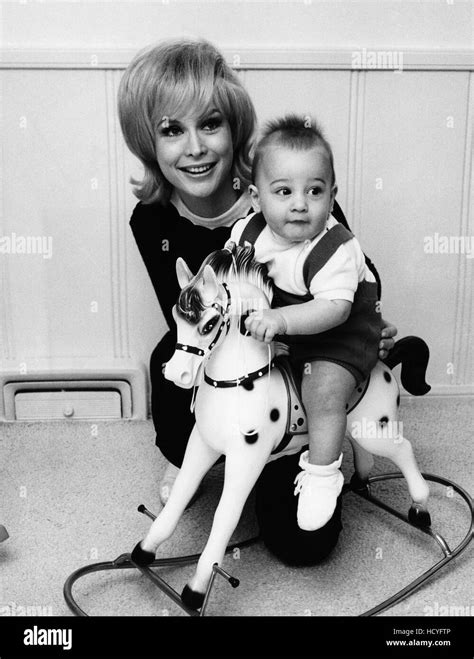 Barbara Eden With Her Son Matthew Ansara June 1966 Stock Photo Alamy
