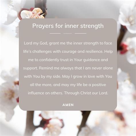 Prayers For Inner Strength
