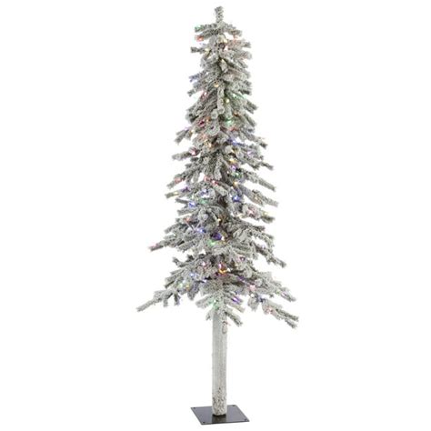 Vickerman Pre Lit 6 Flocked Alpine Artificial Christmas Tree Led