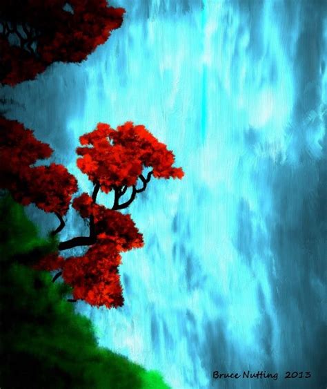 Fall Waterfalls Waterfall Art Painting