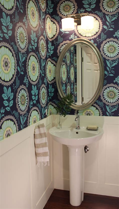 Graham And Brown Statement Wallpaper In The Powder Room By Two