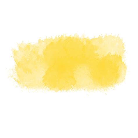 Yellow Watercolor Brush Stroke 34002491 Png