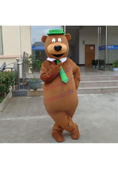 Yogi Bear Mascot Costume Cartoon Theme Fancy Dress Carnival Halloween