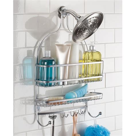 York bronze bath accessories add elegance and style to your bathroom; InterDesign York Lyra Bathroom Jumbo Shower Caddy Shelves ...