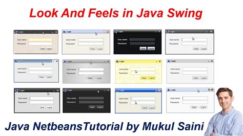 Java Swing Tutorial Look And Feel In Java Swing Youtube