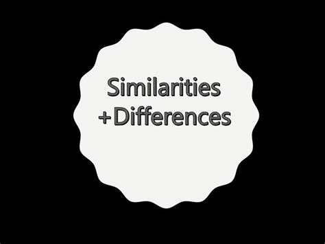 Similarities And Differences