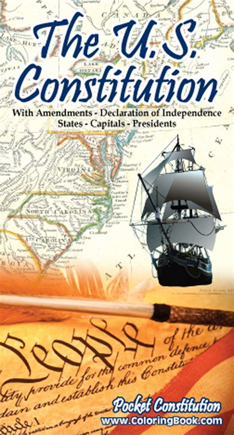 We the people of the united states, in order to form a more perfect union, establish justice, insure domestic tranquility, provide for the the articles of the constitution and what they cover: Coloring Books | US Pocket Constitution