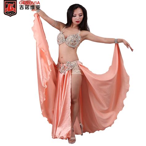 Buy Professional Belly Dancing Costumes Set Performance Diamond 2pcs Bra Skirt