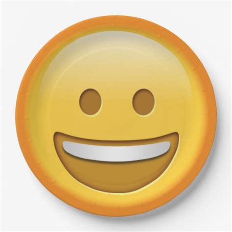 Funny Emoji Smiley Paper Plate Zazzle