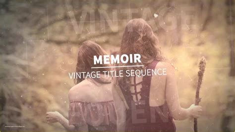After Effects Templates Free Download Title Of Memoir Vintage Title