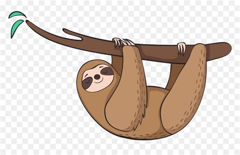 Sloth Sloths Ftestickers Freetoedit Three Toed Sloth Clipart Hd Png