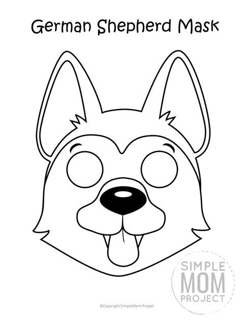 Free Printable Dog Face Mask Templates Simple Mom Project