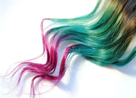 Mermaid Strands Human Hair Extensions Dip Dyed Tips Tie