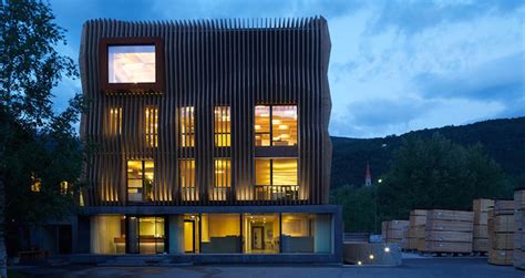 Stunning Wood Facade Appears As Rippling Waves On An Office Building