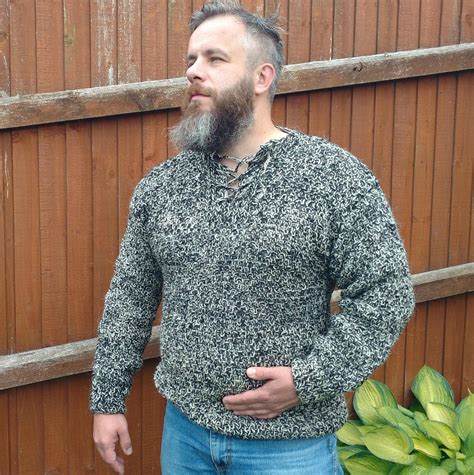 Authentic Irish Fishermanmedieval Sweater Free Shipping 100 Raw