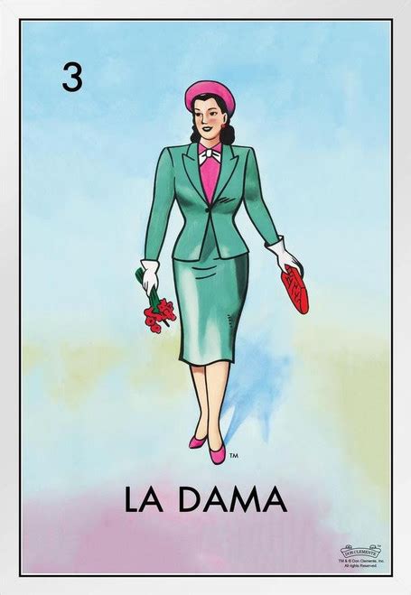 03 La Dama Woman Lady Loteria Card Mexican Bingo Lottery Day Of Dead