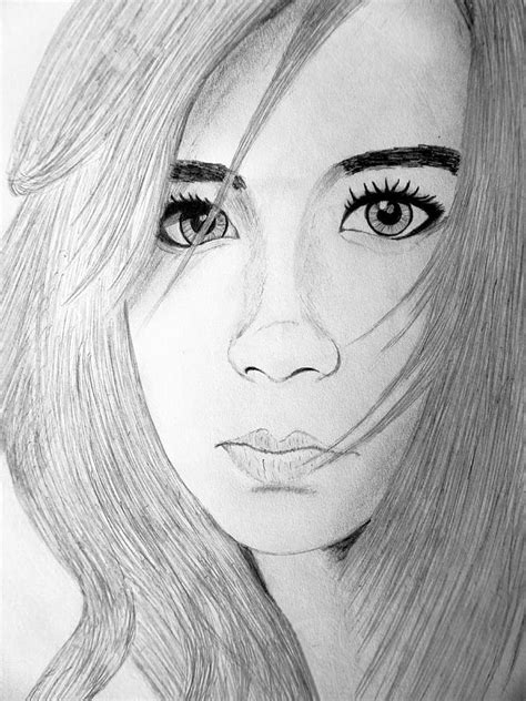 Pencil Girl Drawing By Robert Naworol Fine Art America