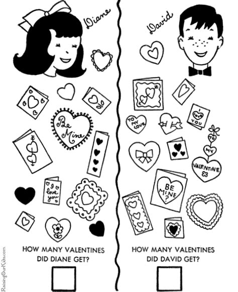 Free printable Valentine card coloring pages - 024