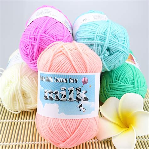 Buy Wholesale Milk Cotton Crochet Thick Knitting Yarn