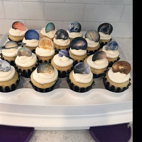 Edible Solar System Planet Cupcake Toppers Etsy First Birthday
