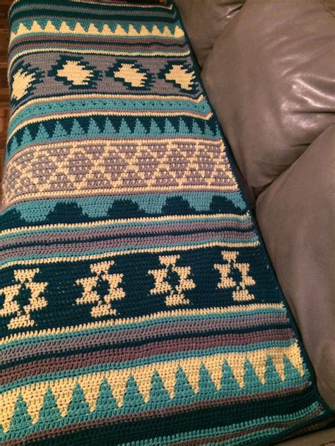 Crochet Pattern Aztec Blanket Afgan I Made For My Moma For Mothers Day
