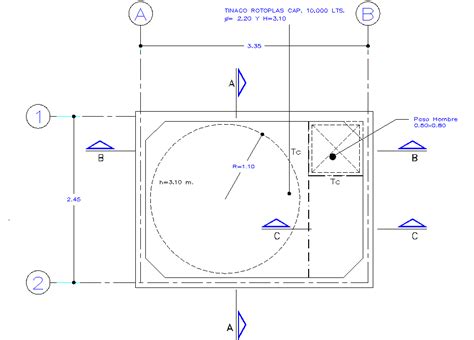 Cistern Plan Detail Cadbull