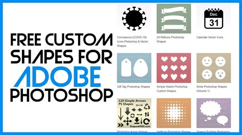 How To Download And Load Custom Shapes In Adobe Photoshop Cc 2021