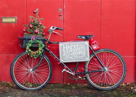 Of course, you can always make your own bicycle decorations. Home for the Holidays (With images) | Bike decorations ...