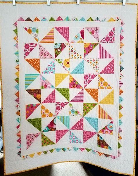 Pinwheel Quilt With Prairie Point Border Moda Bake Shop Pattern