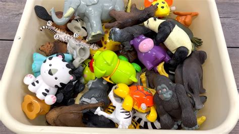 Wild Zoo Animal Toys Being Shown From A Box Youtube
