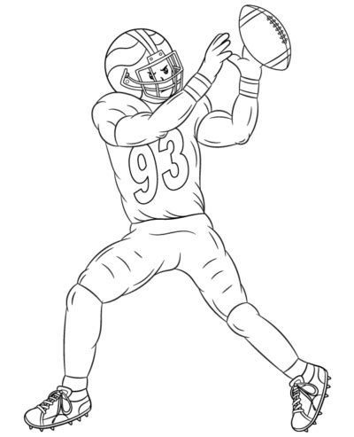 NFL Footballer Coloring Page Topcoloringpages Net