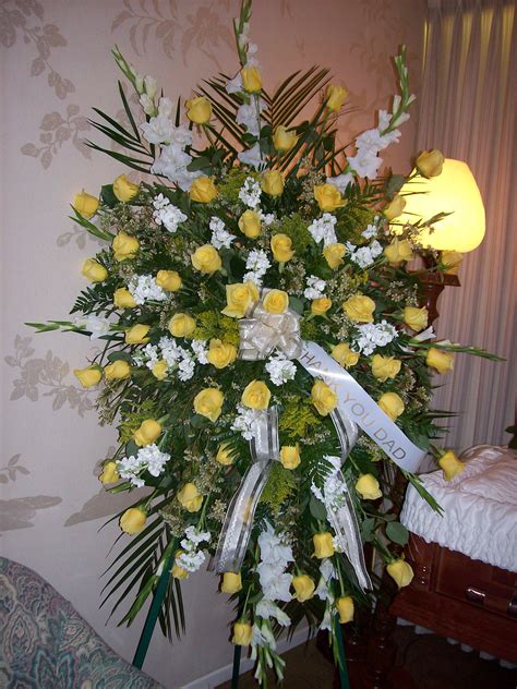 Maybe you would like to learn more about one of these? Yellow and White Standing Easel Spray for funeral ...