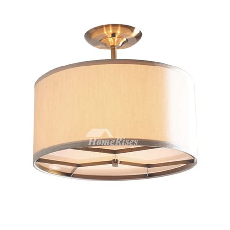 【upgraded】zoossi cage light fixtures black, metal cage ceiling light semi flush. Semi Flush Ceiling Light Rustic Drum Kitchen Fixture ...